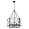 Z-Lite Barrington Chandelier, 6-Light, 26 In.W x 35 In.H, Matte Black/Clear Waterglass 346P26-MB - alternate 2